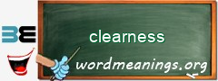 WordMeaning blackboard for clearness